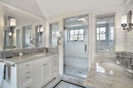 custom bathroom with tile work