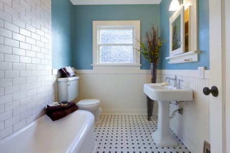 Interior of the modern bathroom